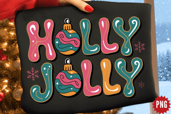 Bringing Holiday Cheer to Life with Brushstroke Ornaments Holly Jolly PNG Designs