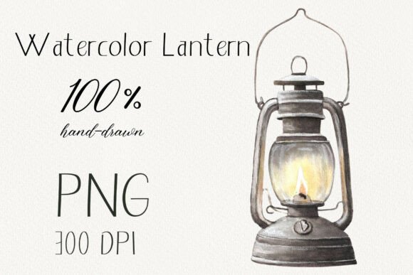 Bringing Warmth to Your Designs with Watercolor Vintage Lantern Illustration