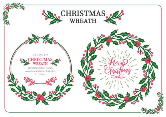 Christmas Holiday Floral Wreath Set Guide