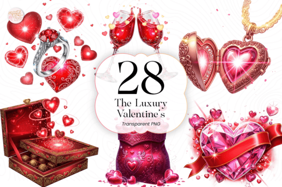 Elevate Your Designs with Luxury Valentine PNG Clipart Elegant
