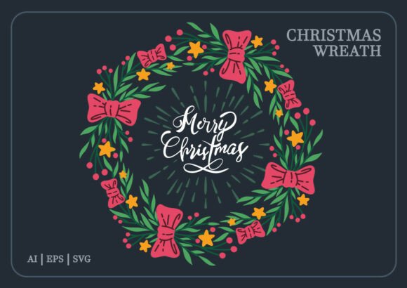 Elevating Brand Identity with a Christmas Holiday Floral Wreath and Botanical Illustration Set