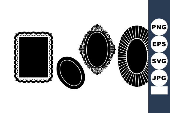 Elevating Design Projects with a Vintage Ornate Frame Silhouette Set
