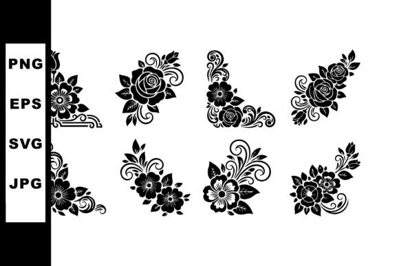 Elevating Design Projects with the Floral Ornamental Corner Vector Set