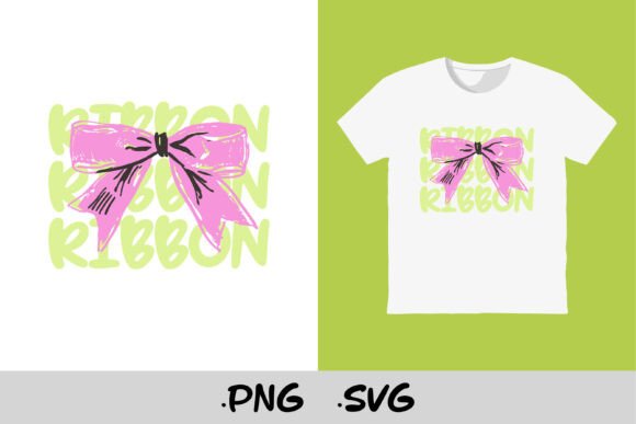 Evaluating the Versatility of Ribbon T-Shirt Design and Bow Illustration Assets