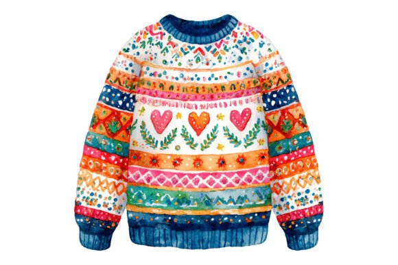 Exploring the Ugly Heart Pattern Sweater PNG for Festive Digital Design