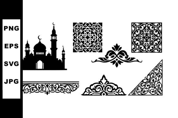 Integrating Islamic Ornamental Vector Design with Mosque Silhouettes into Modern Visual Projects