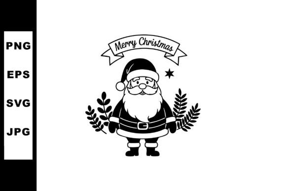 Maximizing Your Holiday Designs with Santa Claus Holding Branches with Merry
