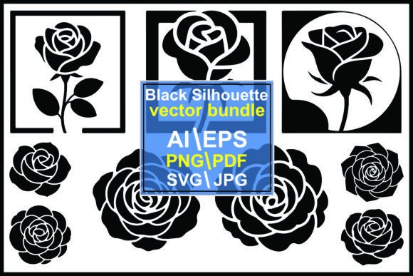 Rose Silhouettes in Various Frames: A Design Essential