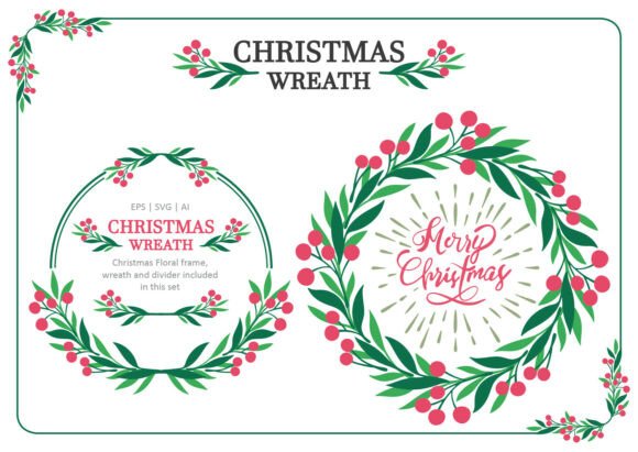 Strategic Design with the Christmas Floral Wreath and Frame Collection