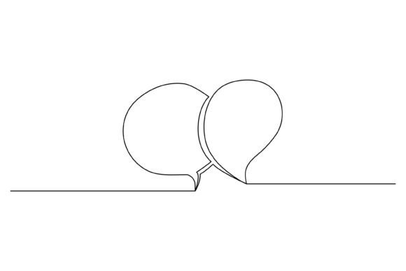 The Art of Flow: Mastering the Speech Bubble One Continuous Line Design