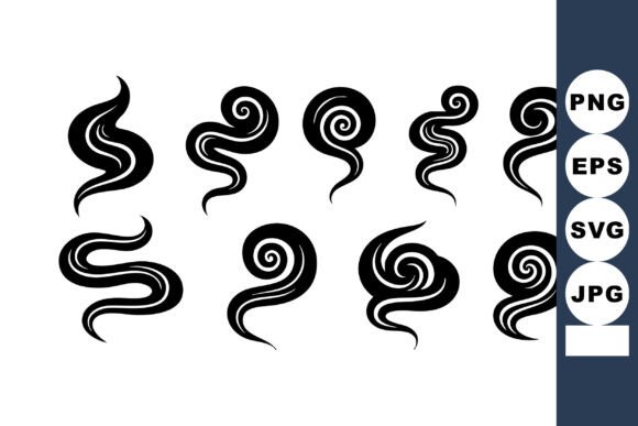 Unlocking Creative Potential with Abstract Smoke Swirl Shapes Vector