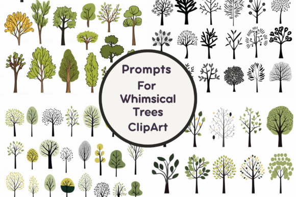 Unlocking Creativity with Prompt for Whimsical Trees Clipart