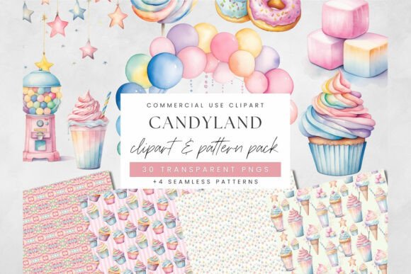 Unlocking Playful Design: A Smart Guide to Candyland Watercolor Clipart PNG, Pastel